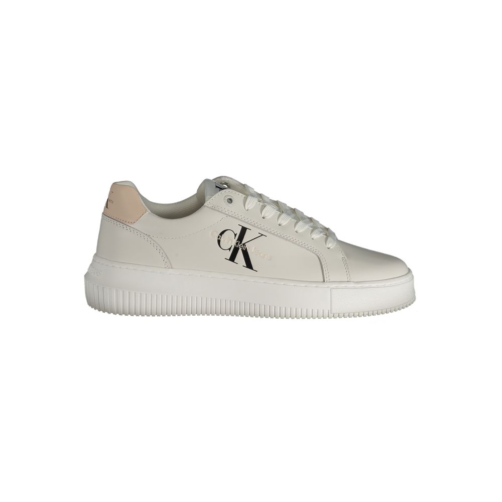 Calvin Klein – Weißer Polyester-Sneaker