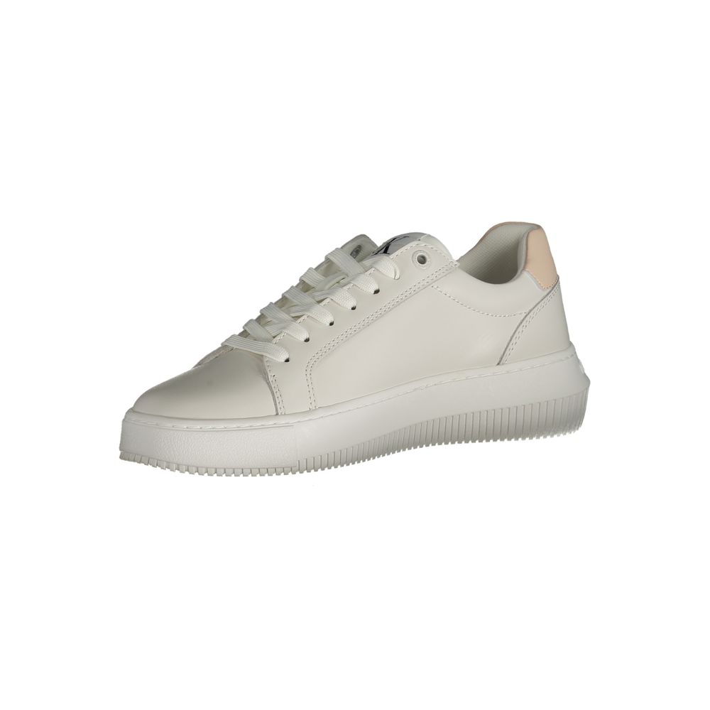 Calvin Klein – Weißer Polyester-Sneaker