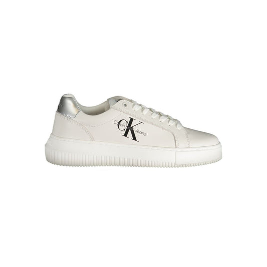 Calvin Klein – Weißer Polyester-Sneaker