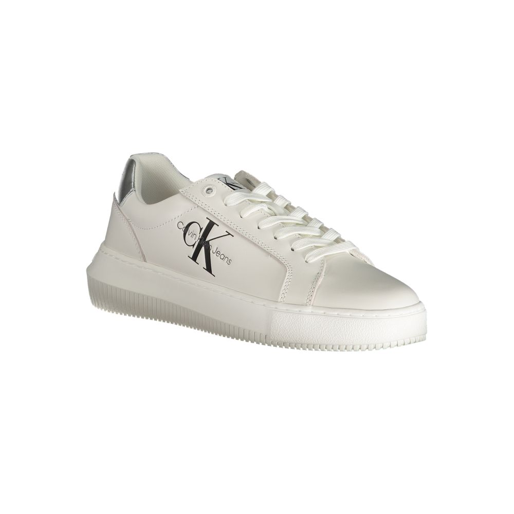 Calvin Klein – Weißer Polyester-Sneaker