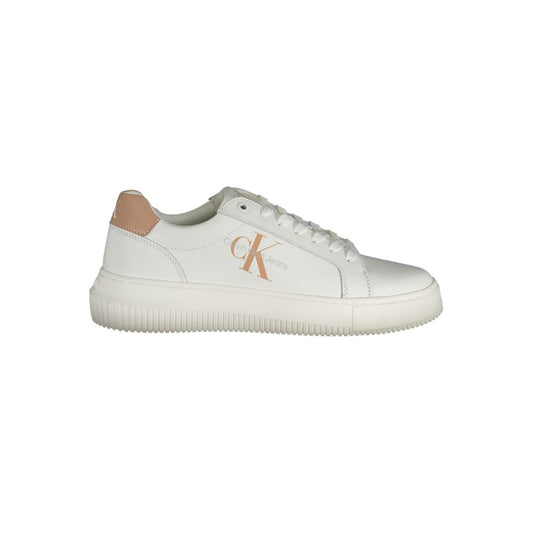 Calvin Klein Damen Sneaker aus weißem Leder