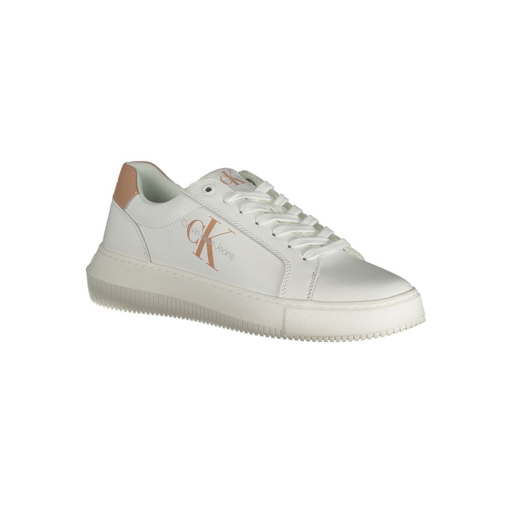 Calvin Klein Damen Sneaker aus weißem Leder