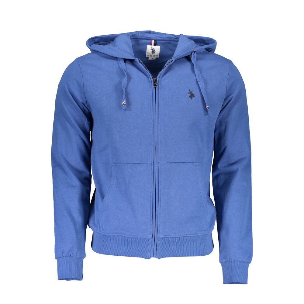 U.S. POLO ASSN. Blauer Baumwoll-Kapuzenpullover für Herren