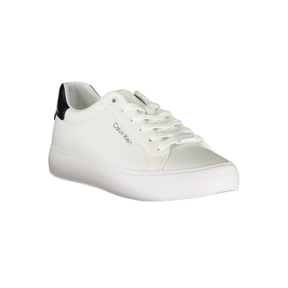 Calvin Klein – Weißer Polyester-Sneaker