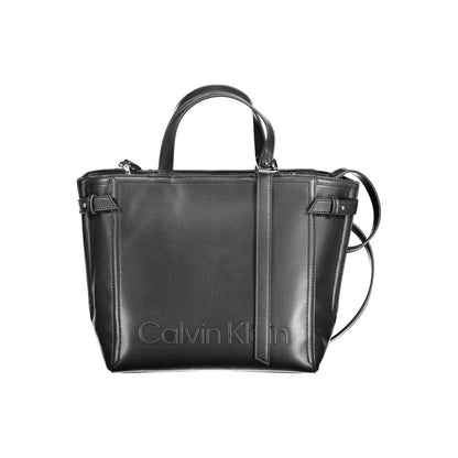 Calvin Klein Schwarze Polyester-Damenhandtasche