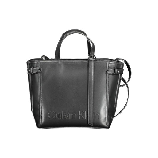 Calvin Klein Schwarze Polyester-Damenhandtasche