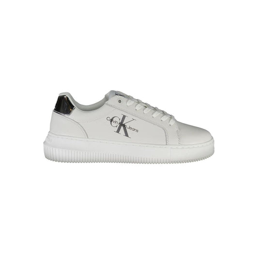Calvin Klein – Weißer Polyester-Sneaker