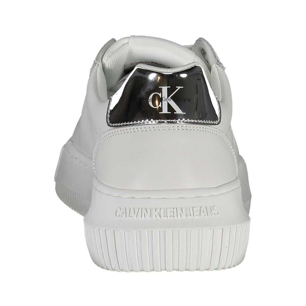 Calvin Klein – Weißer Polyester-Sneaker