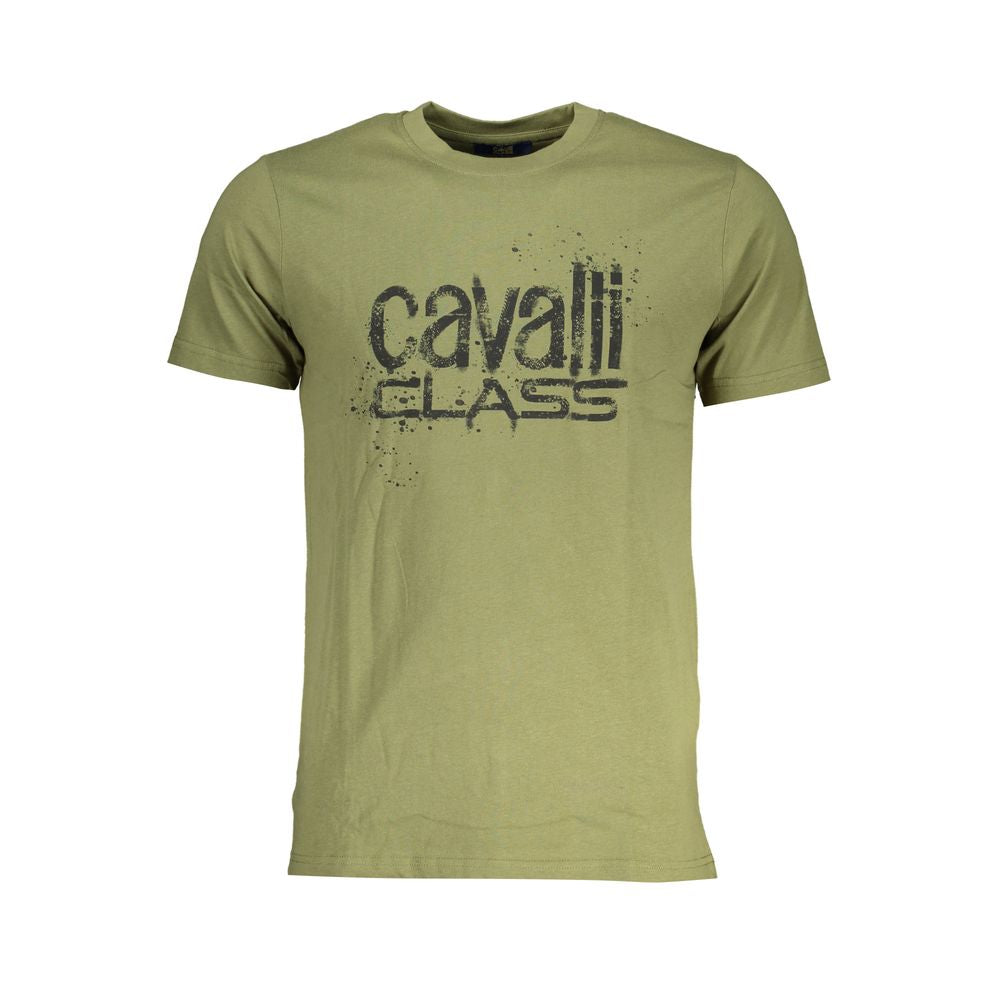 Grünes Baumwoll-T-Shirt der Cavalli-Klasse