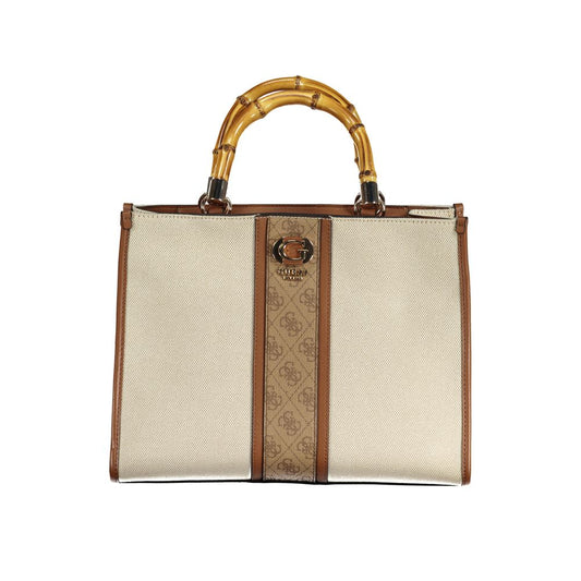 Guess Jeans – Beige Baumwollhandtasche