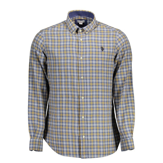 US POLO ASSN. Blue Cotton Men Shirt
