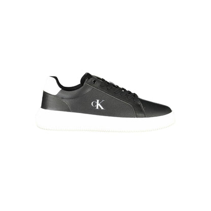 Calvin Klein Herren-Sneaker aus schwarzem Leder