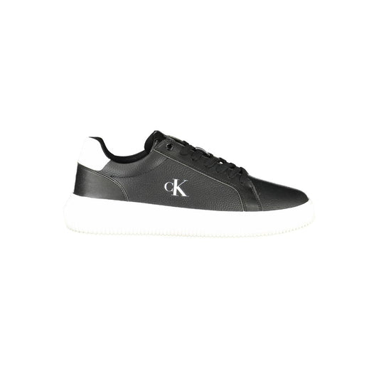 Calvin Klein Herren-Sneaker aus schwarzem Leder