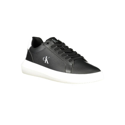 Calvin Klein Herren-Sneaker aus schwarzem Leder