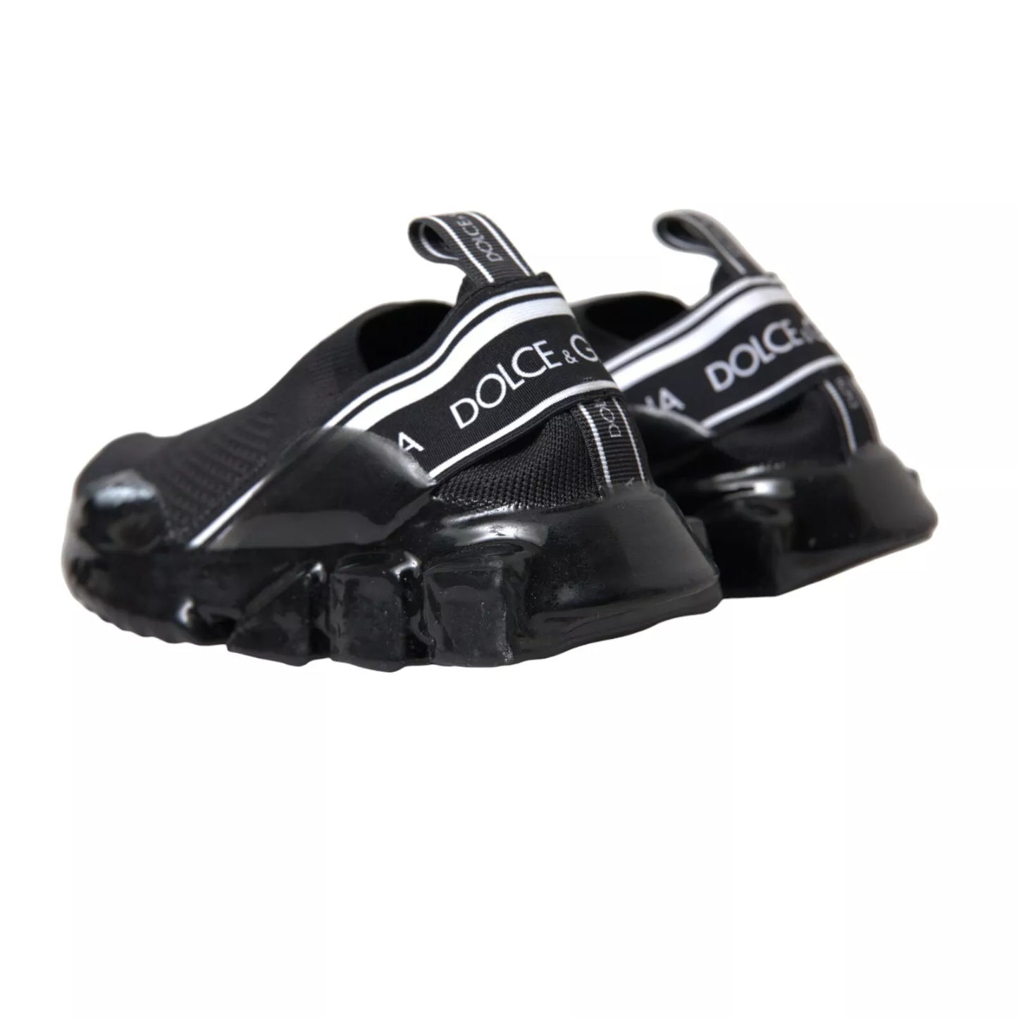 Dolce &amp; Gabbana Black Sorrento Slip On Low Top Sneakers