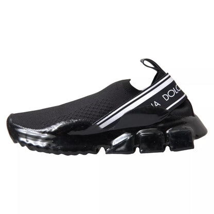 Dolce &amp; Gabbana Black Sorrento Slip On Low Top Sneakers