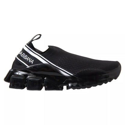 Dolce &amp; Gabbana Black Sorrento Slip On Low Top Sneakers