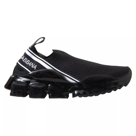 Dolce &amp; Gabbana Black Sorrento Slip On Low Top Sneakers