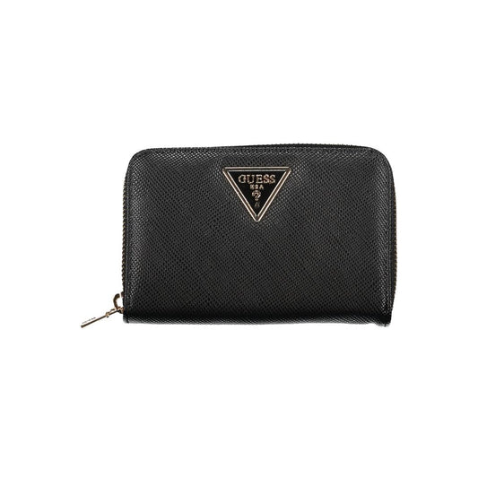 Guess Jeans Chic Schwarze Geldbörse mit mehreren Fächern