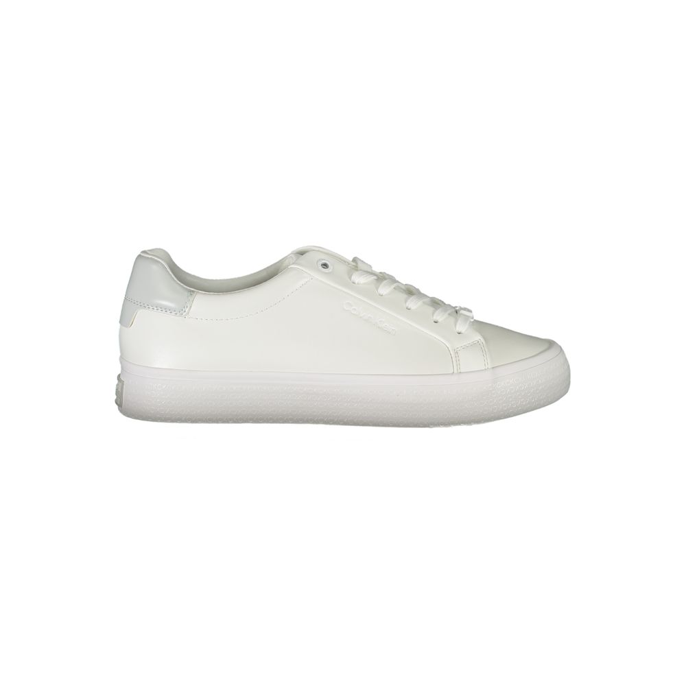 Calvin Klein – Elegante weiße Sneakers mit Kontrastdetails