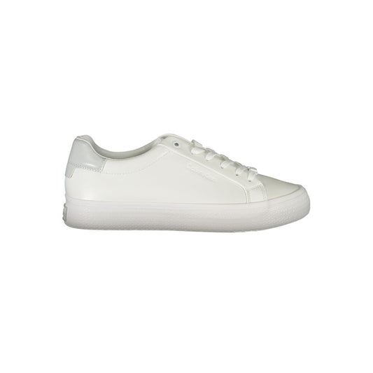 Calvin Klein – Elegante weiße Sneakers mit Kontrastdetails