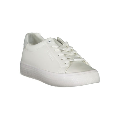 Calvin Klein – Elegante weiße Sneakers mit Kontrastdetails