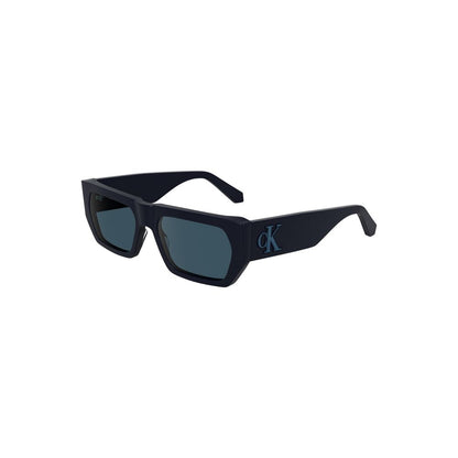 Calvin Klein – Blaue Acetat-Sonnenbrille für Damen