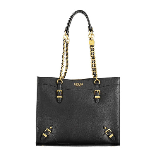 Guess Jeans Schwarze Polyethylen-Damenhandtasche