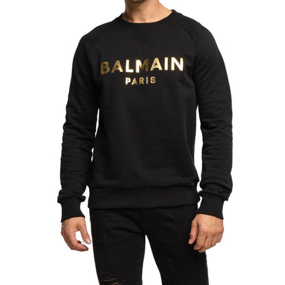 Balmain – Schwarzer Baumwollpullover