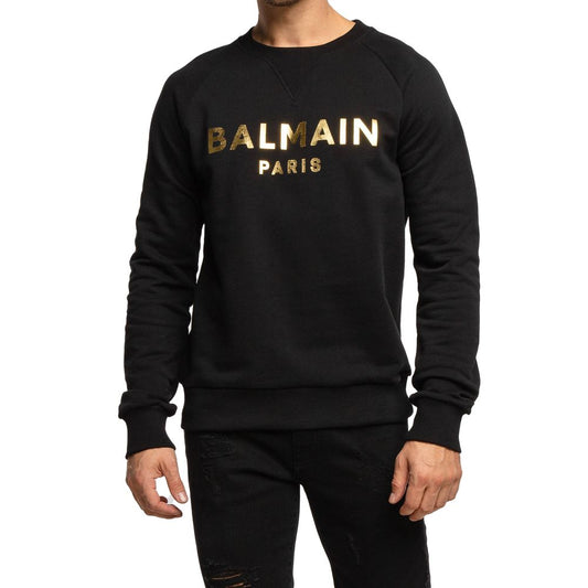 Balmain – Schwarzer Baumwollpullover