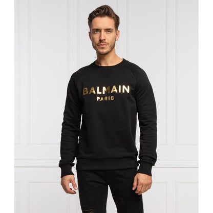 Balmain – Schwarzer Baumwollpullover
