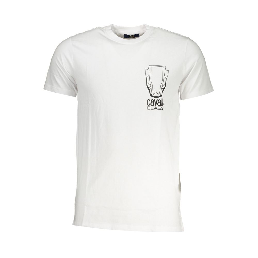 Weißes Baumwoll-T-Shirt der Cavalli Class