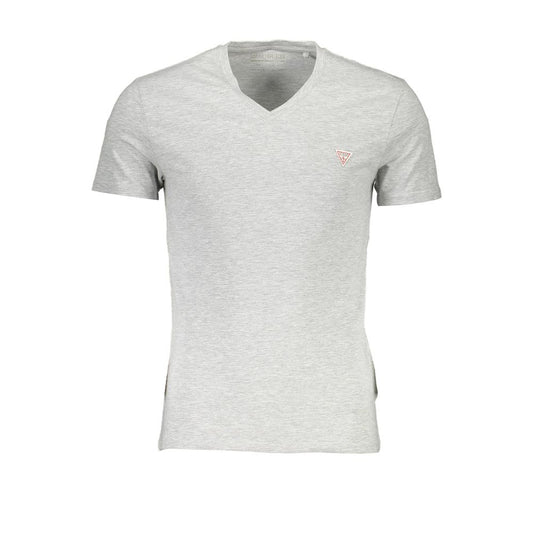 Guess Jeans Graues Baumwoll-T-Shirt für Herren