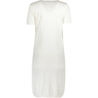 Cavalli Class Weißes Viskose-Damenkleid