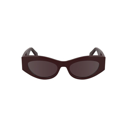 Calvin Klein – Rote Acetat-Sonnenbrille für Damen