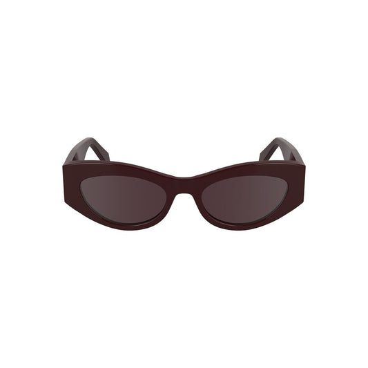 Calvin Klein – Rote Acetat-Sonnenbrille für Damen
