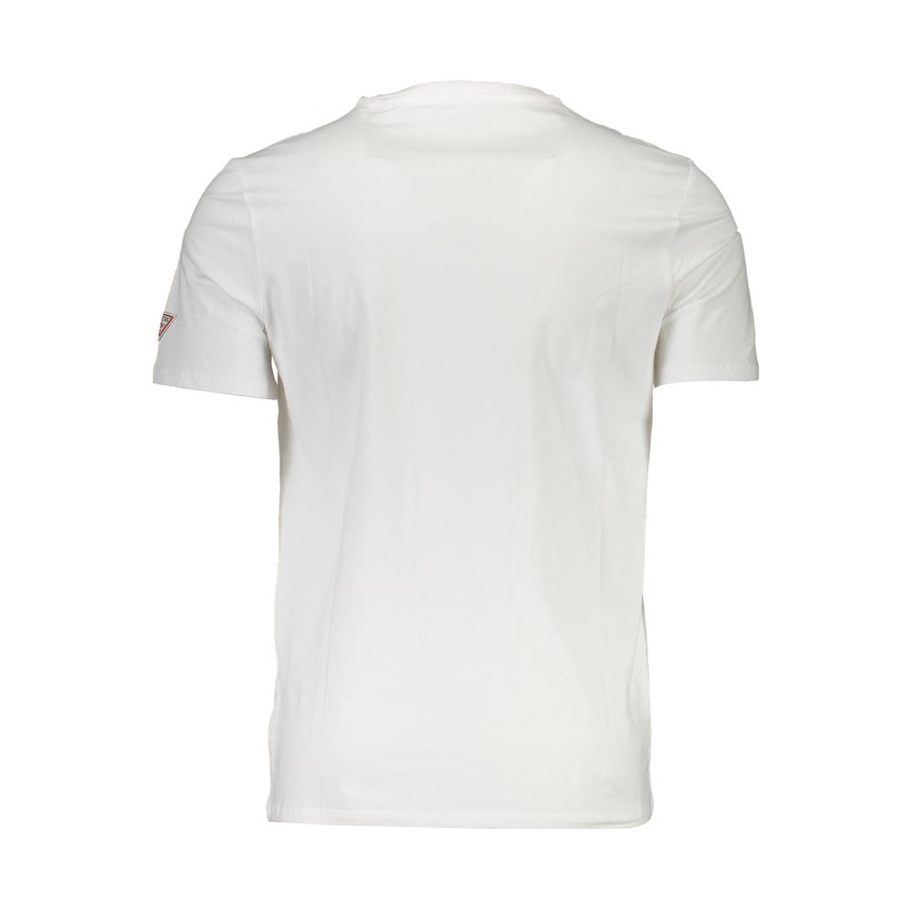 Guess Jeans Weißes Herren-T-Shirt aus Baumwolle
