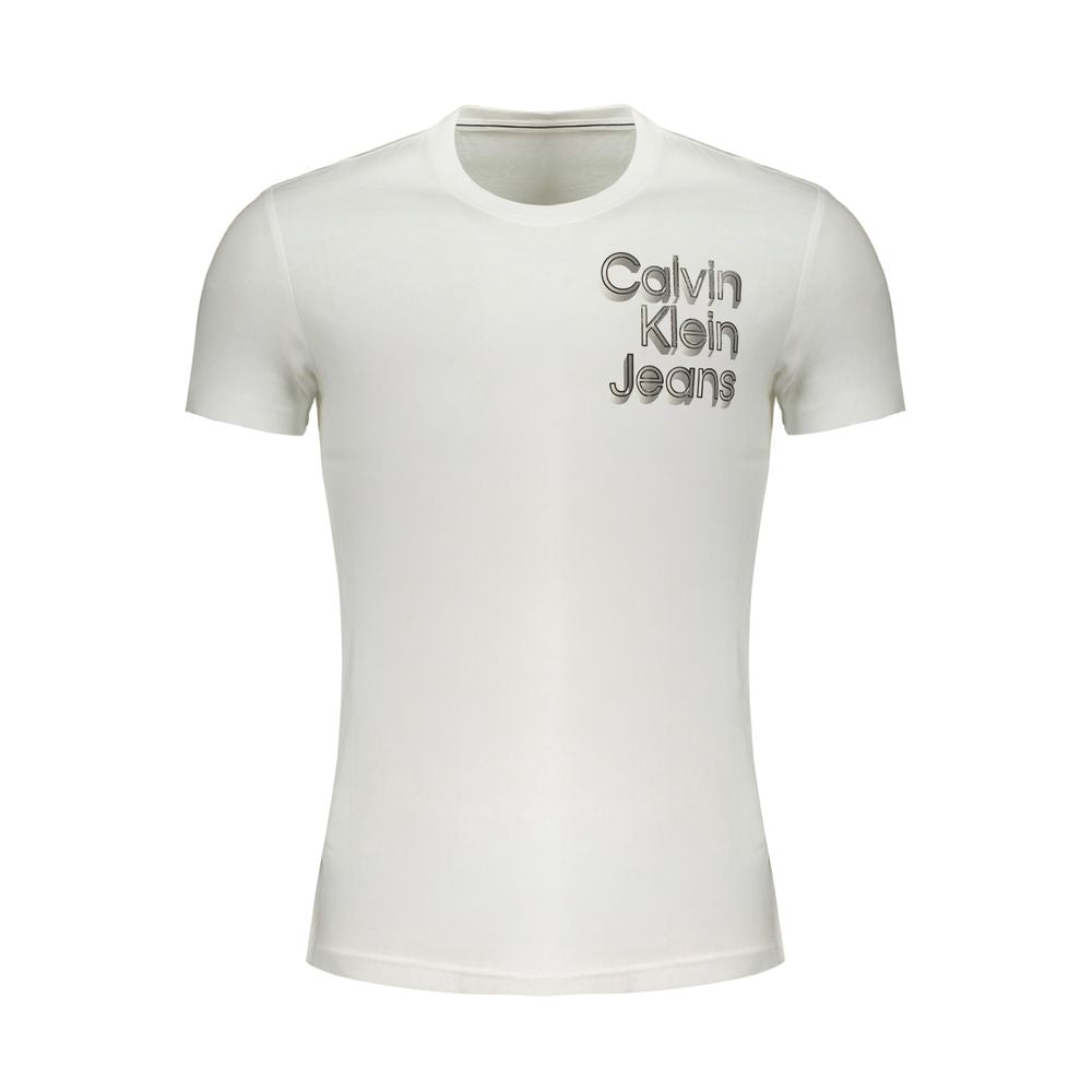 Calvin Klein – Weißes Baumwoll-T-Shirt