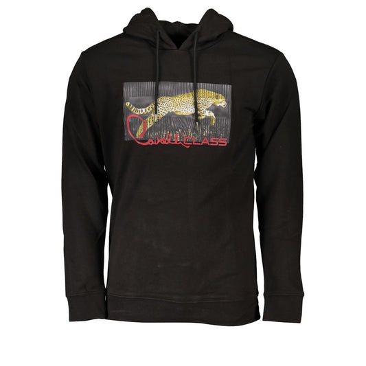 Cavalli Class Schwarzer Baumwollpullover für Herren