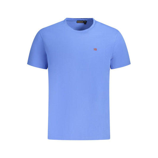 Napapijri Blaues Herren-T-Shirt aus Baumwolle
