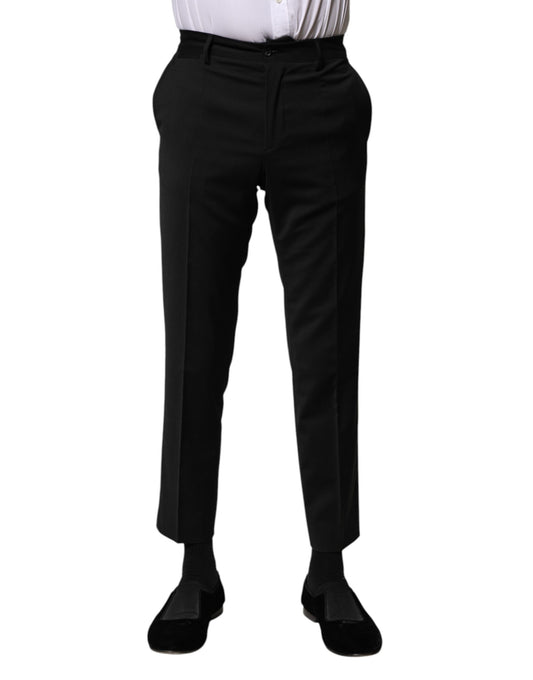 Dolce &amp; Gabbana Schwarze formelle Wollhose für Herren