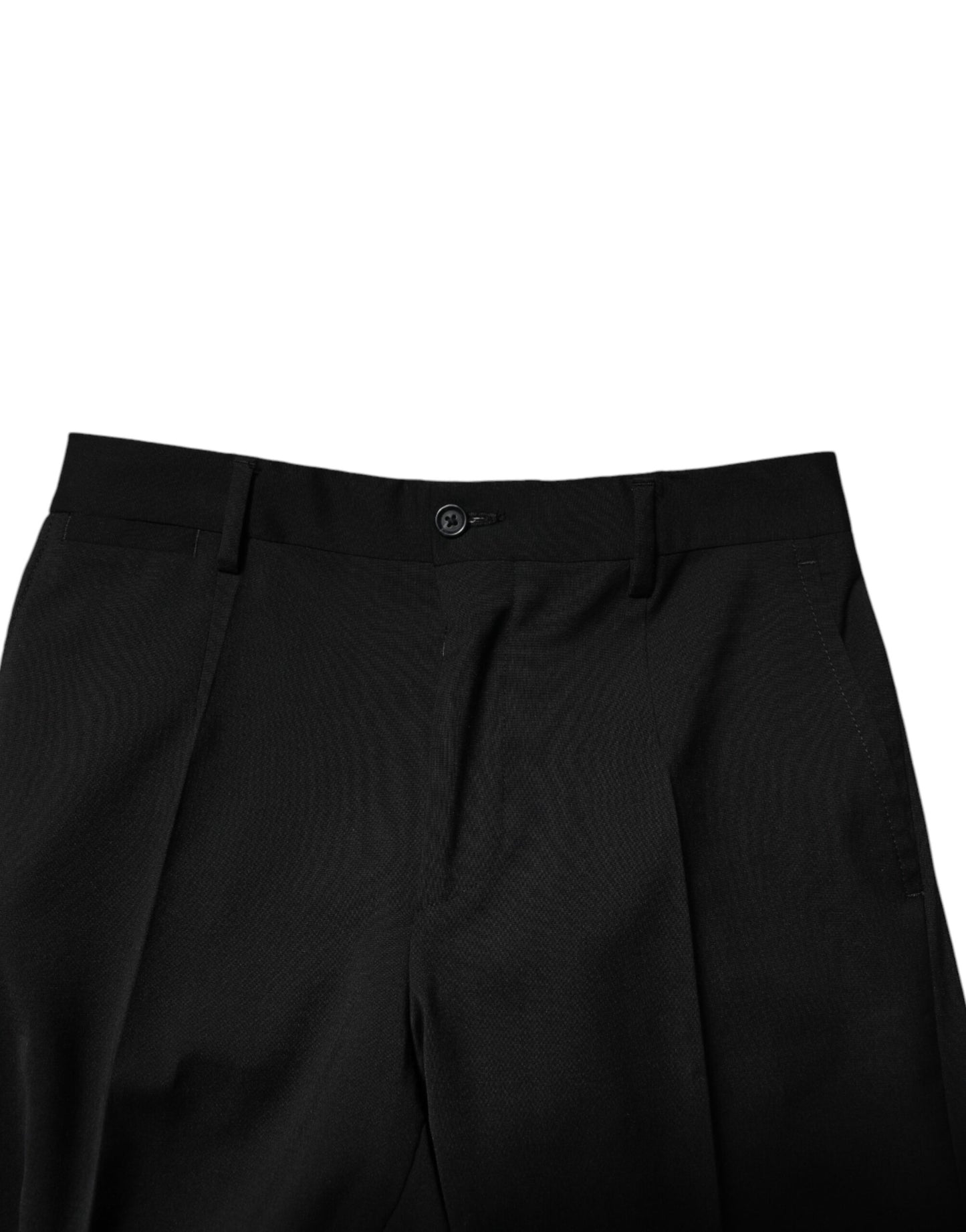 Dolce &amp; Gabbana Black Wool Formal Men Cropped Pants
