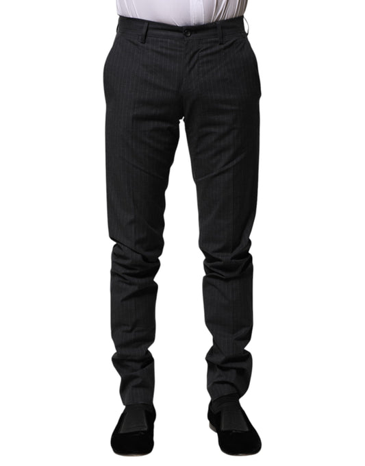 Dolce &amp; Gabbana – Grau gestreifte formelle Baumwollhose
