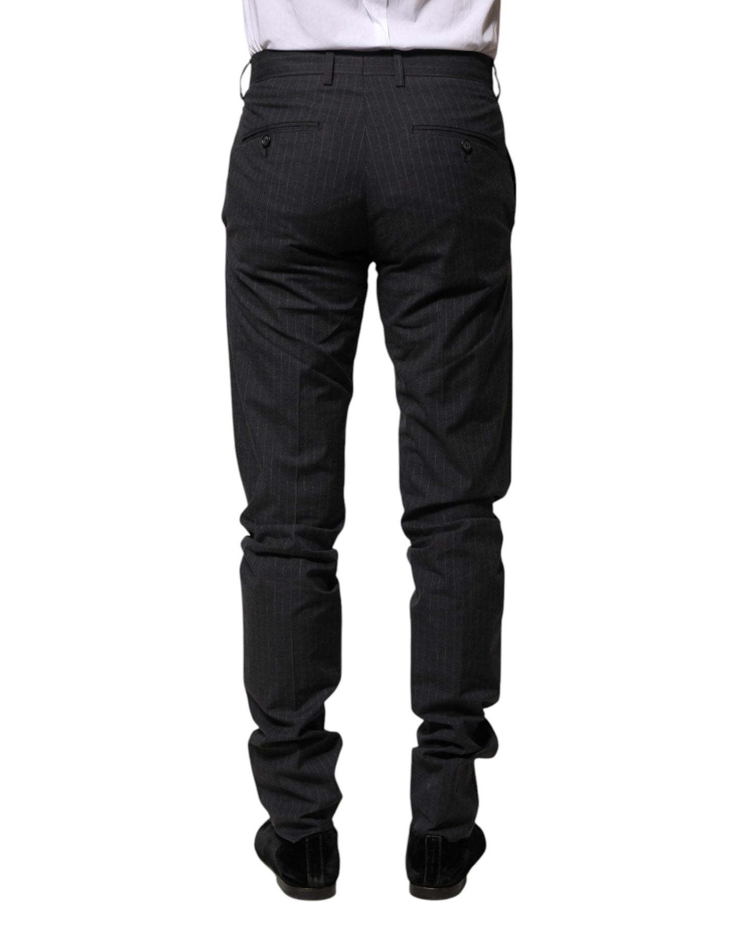 Dolce &amp; Gabbana – Grau gestreifte formelle Baumwollhose