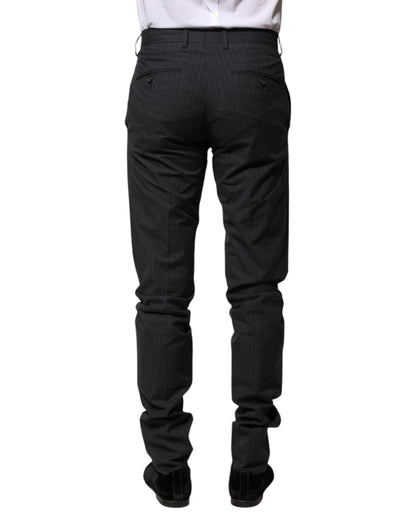 Dolce &amp; Gabbana – Grau gestreifte formelle Baumwollhose
