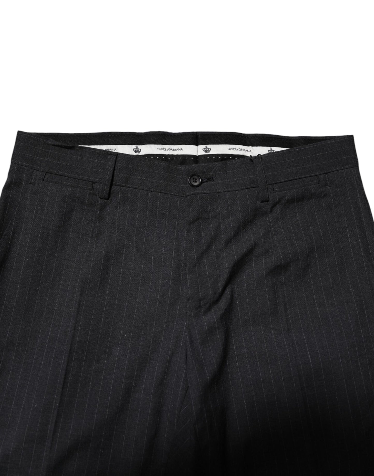 Dolce &amp; Gabbana – Grau gestreifte formelle Baumwollhose