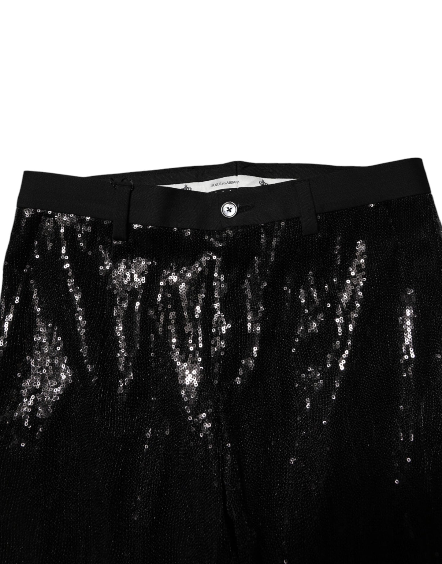 Dolce &amp; Gabbana Black Sequined Embellishment Pants