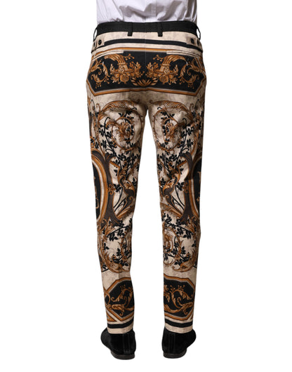Dolce &amp; Gabbana – Mehrfarbige Anzughose mit Blumenmuster