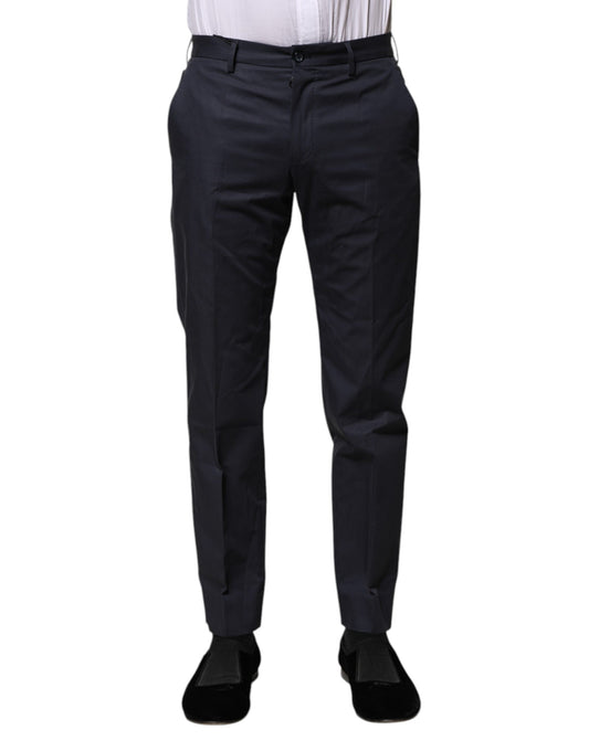 Dolce &amp; Gabbana Dunkelblaue formelle Baumwollhose