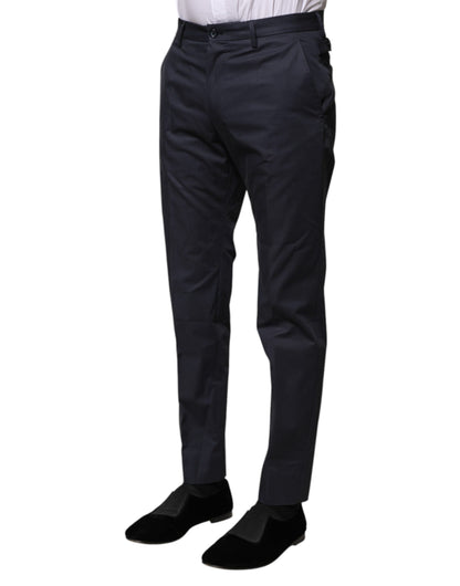 Dolce &amp; Gabbana Dunkelblaue formelle Baumwollhose